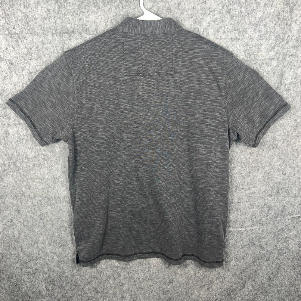 Nat Nast Luxury Originals Men's XL Gray Textured Polo Shirt Short Sleeve Cotton - Picture 2 of 7